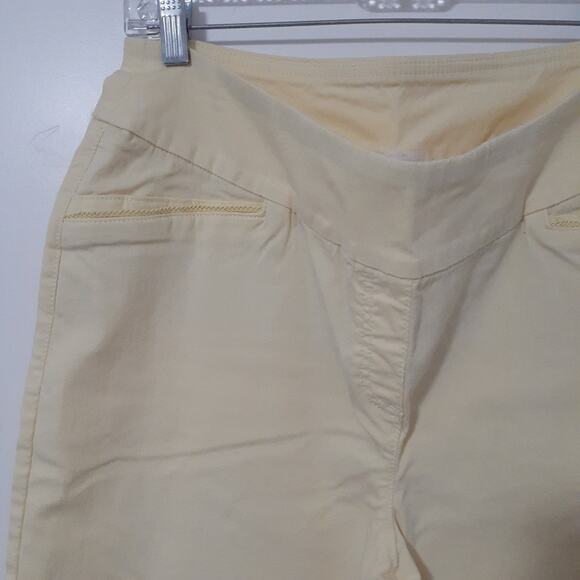 Westbound Women's Yellow Petite Pants 14P Rayon Nylon Spandex Stretch - Picture 2 of 5
